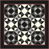RED AND BLACK QUILT -  PTN5004